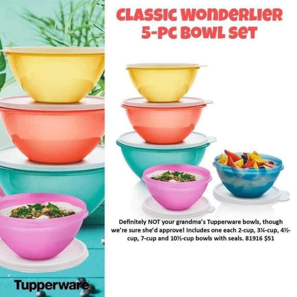 SET OF 5 CLASSIC WONDELIER BOWLS - Picture 1 of 3